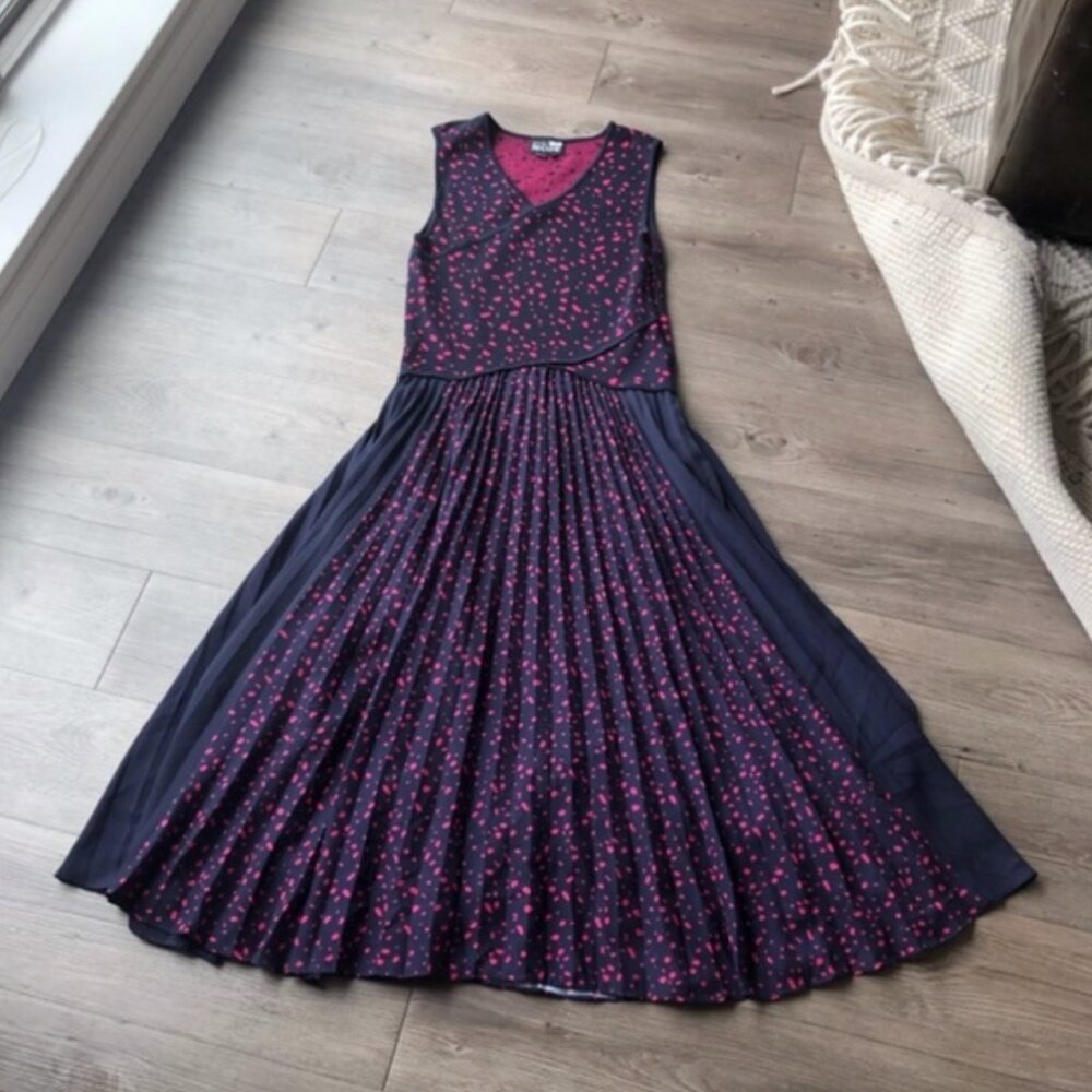 Sachin + Babi Navy and Pink Floral Dress